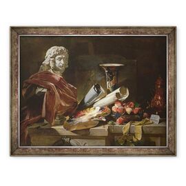 Tablou inramat - Philippe Rousseau - Omagiu adus lui Chardin - - Roveli