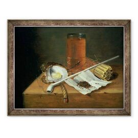 Tablou inramat - Casparus Smits - Natura moarta cu articole de fumat - - Roveli