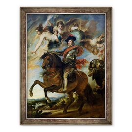 Tablou inramat - Peter Paul Rubens - Portret ecvestru al regelui Filip al IV-lea al Spaniei 1605-65 c.1645 - - Roveli
