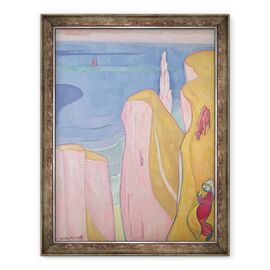 Tablou inramat - Emile Bernard - Stancile din Yport - - Roveli