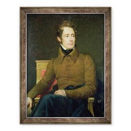 Tablou inramat - Baron Gerard, Francois Pascal Simon - Portret De Alphonse de Lamartine 1790-1869 - - Roveli