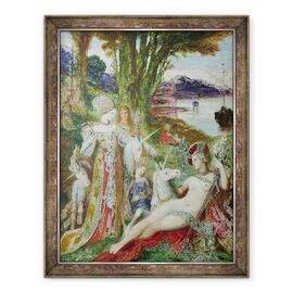 Tablou inramat - Gustave Moreau - Unicornii - - Roveli