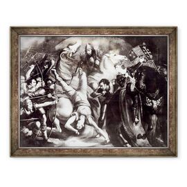 Tablou inramat - scoala engleza - Moartea lui Wat Tyler d.1381 ulei pe panza - - Roveli