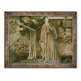 Tablou inramat - Dante Gabriel Charles Rossetti - Sir Lancelot in Camera Reginei - - Roveli