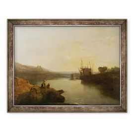 Tablou inramat - Joseph Mallord William Turner - Castelul Harlech, de pe feribotul Twgwyn - - Roveli