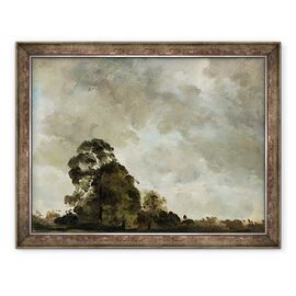 Tablou inramat - John Constable - Peisaj la Hampstead, copaci si nori de furtuna - - Roveli