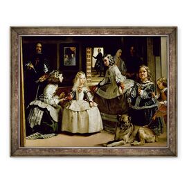 Tablou inramat - Diego Rodriguez de Silva y Velazquez - Las Meninas, detaliu al jumatatii inferioare reprezentand familia lui Filip al IV-lea 1605-65 din Spania - - Roveli
