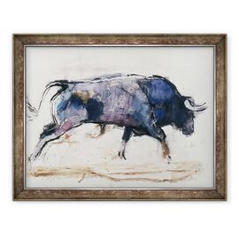 Tablou inramat - Mark Adlington - Bull de incarcare - - Roveli