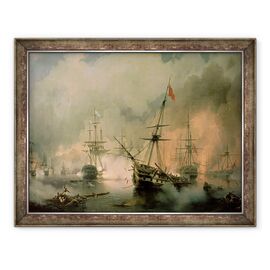 Tablou inramat - Ivan Konstantinovich Aivazovsky - Batalia de la Navarino, 20 octombrie 1827 - - Roveli