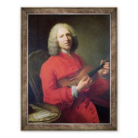 Tablou inramat - Jacques Andre Joseph Camelot Aved - Jean-Philippe Rameau 1683-1764 cu o vioara - - Roveli