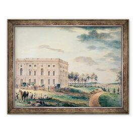 Tablou inramat - William Russell Birch - Un punct de vedere al Capitoliului Washington inainte de a fi ars in jos de catre britanici - - Roveli