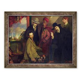 Tablou inramat - Jacques-Emile Blanche - Andre Gide 1869-1951 si prietenii sai de la Cafe Maure din Expozitia Universelle din 1900 - - Roveli