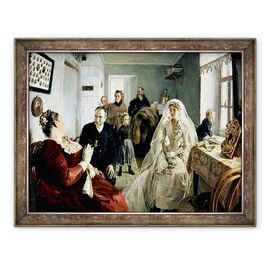 Tablou inramat - Illarion Mikhailovich Pryanishnikov - inainte de nunta - - Roveli