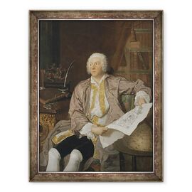 Tablou inramat - Jacques Andre Joseph Camelot Aved - Contele Carl Gustaf Tessin 1695-1770 - - Roveli