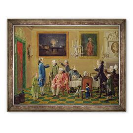 Tablou inramat - Thomas Patch - Domnilor britanici la casa lui Sir Horace Mann din Florenta - - Roveli