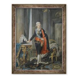 Tablou inramat - Niclas II Lafrensen - Regele Gustav al III-lea al Suediei 1746-92 1792 - - Roveli