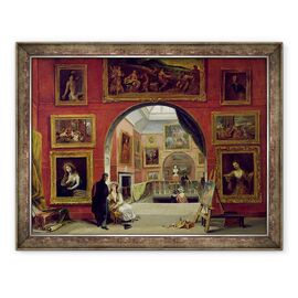 Tablou inramat - Alfred Woolmer - Interiorul Institutiei Regale, in cadrul Expozitiei de Master Vechi, vara anului 1832 - - Roveli