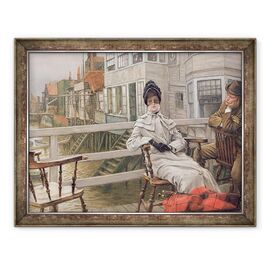 Tablou inramat - James Jacques Joseph Tissot - Asteptand feribotul - - Roveli