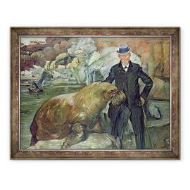 Tablou inramat - Lovis Corinth - Carl Hagenbeck 1844-1913 in Gradina Zoologica - - Roveli