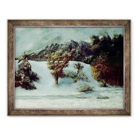 Tablou inramat - Gustave Courbet - Peisaj de iarna cu Dents Du Midi - - Roveli