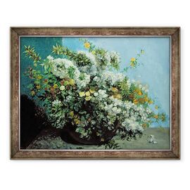Tablou inramat - Gustave Courbet - Flori si crengi inflorite - - Roveli