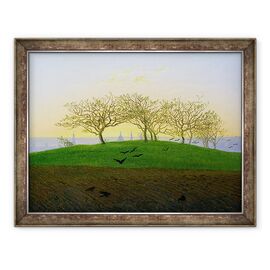 Tablou inramat - Caspar David Friedrich - Dealuri si campuri plugate langa Dresda - - Roveli