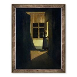 Tablou inramat - Caspar David Friedrich - Femeia cu sfesnicul - - Roveli