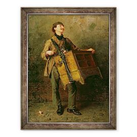 Tablou inramat - Ludwig Knaus - Omul Hurdy-Gurdy - - Roveli