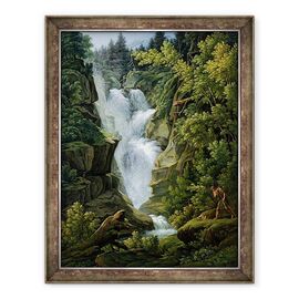 Tablou inramat - Joseph Anton Koch - Cascada din Berna Highlands - - Roveli