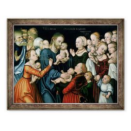 Tablou inramat - Lucas Cranach the Elder - Lasati copilasii sa vina la mine - - Roveli