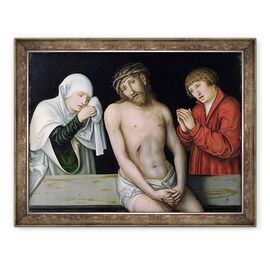 Tablou inramat - Lucas Cranach the Elder - Hristos ca Omul Durerii cu Fecioara si Sfantul Ioan - - Roveli