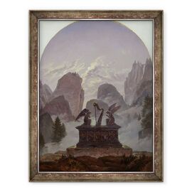 Tablou inramat - Karl Gustav Carus - Monumentul Goethe - - Roveli