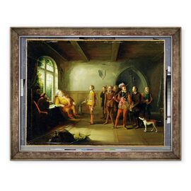Tablou inramat - John Cawse - Falstaff si recrutii, din Henric IV, partea II III, ii - - Roveli