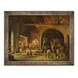 Tablou inramat - Godfrey Sykes - Interiorul unei feronerii - - Roveli