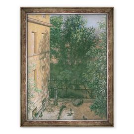 Tablou inramat - Adolph Friedrich Erdmann von Menzel - Vedere la o curte mica - - Roveli