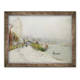 Tablou inramat - Albert-Charles Lebourg - Le Seine au Bas-Meudon, Temps de neige - - Roveli