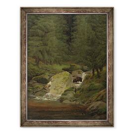 Tablou inramat - Caspar David Friedrich - Evergreens de cascada - - Roveli