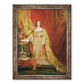 Tablou inramat - George Hayter - Regina Victoria 1819-1901 A depus juramantul de incoronare - - Roveli
