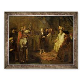 Tablou inramat - Rembrandt Harmensz van Rijn - Iisus in varsta de doisprezece ani, in fata carturarilor - - Roveli