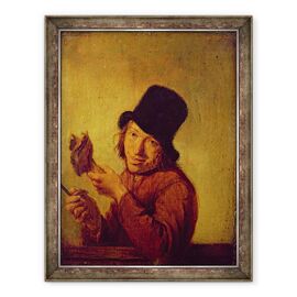 Tablou inramat - Hendrik Martensz Sorgh - Mancatorul de sunca - - Roveli