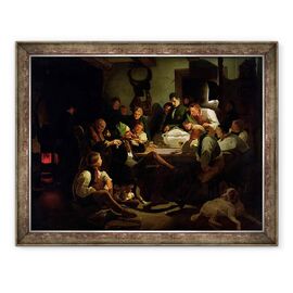 Tablou inramat - Adolf Schrodter - Munchhausen spune povestile sale de vanatoare - - Roveli
