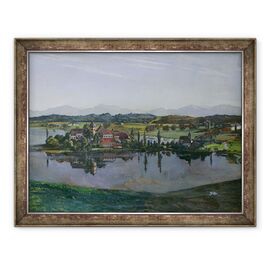 Tablou inramat - Heinrich Wilhelm Truebner - Manastirea Seeon din Oberbayern - - Roveli