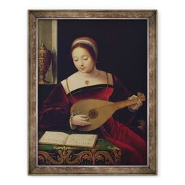 Tablou inramat - Master of the Female Half Lengths - Maria Magdalena canta la lauta - - Roveli