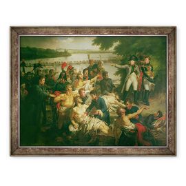 Tablou inramat - Charles Meynier - intoarcerea lui Napoleon 1769-1821 pe Insula Lobau dupa batalia de la Essling, 23 mai 1809 - - Roveli
