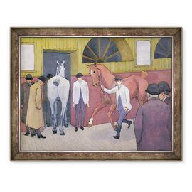 Tablou inramat - Robert Polhill Bevan - La targul de cai - - Roveli