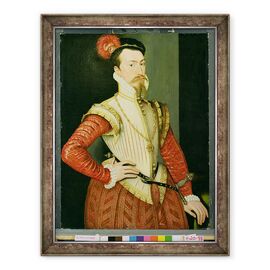Tablou inramat - Steven van der Meulen - Robert Dudley 1532-88 Primul conte de Leicester - - Roveli