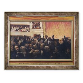 Tablou inramat - Edouard-Joseph Dantan - Prima noapte la Comedie Francaise in 1885 - - Roveli