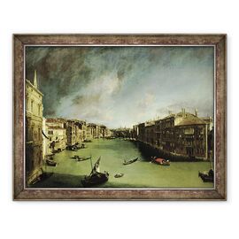 Tablou inramat - Canaletto - Grand Canal, vedere la Palazzo Balbi spre Podul Rialto - - Roveli