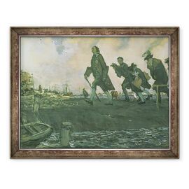 Tablou inramat - Valentin Aleksandrovich Serov - Petru I cel Mare 1672-1725 1907 - - Roveli
