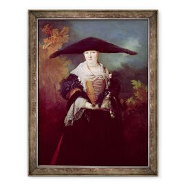 Tablou inramat - Nicolas de Largilliere - La Belle Strasbourgeoise, posibil portretul nuptial al surorii artistului Marie-Elizabeth - - Roveli